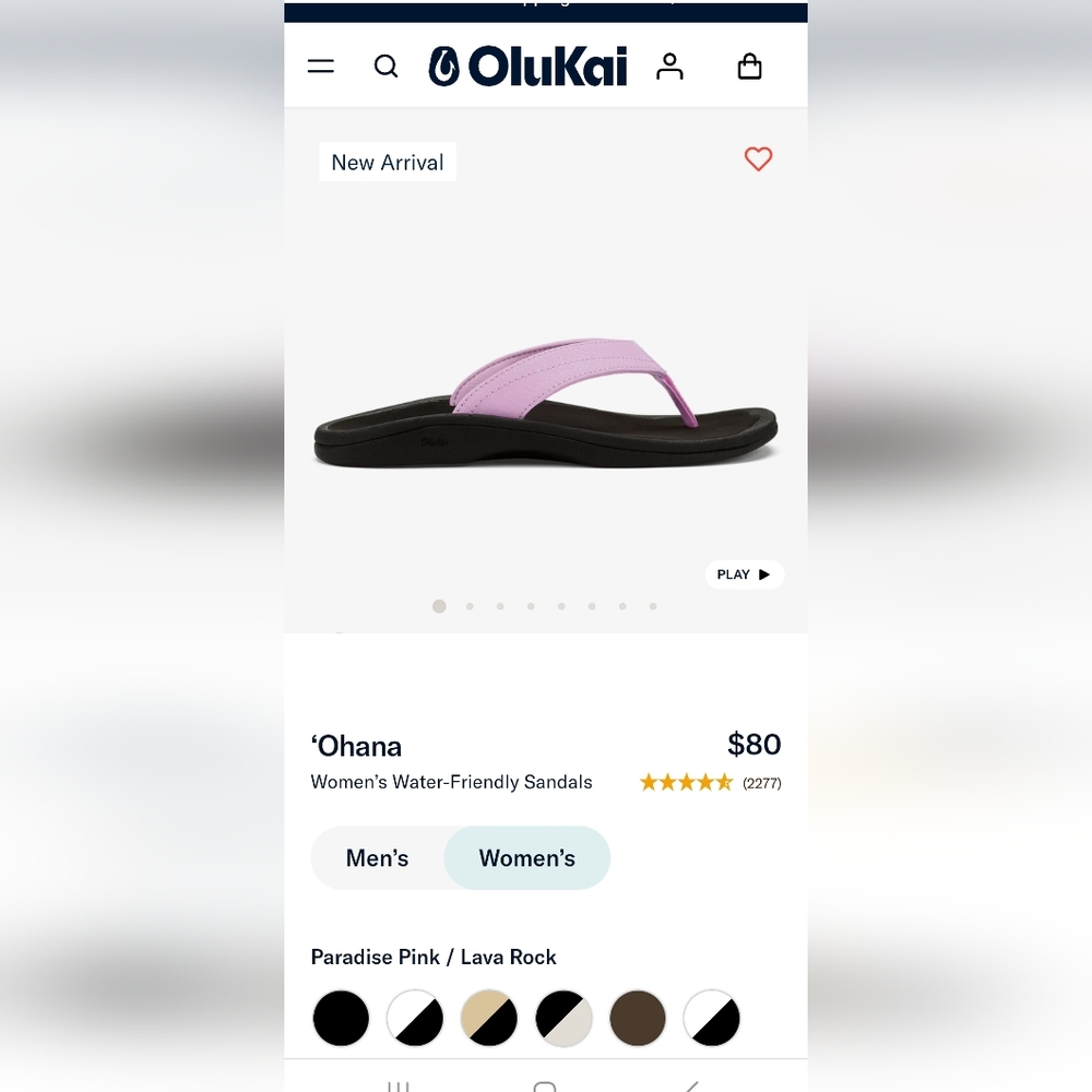 NEW Olukai Ohana flip flops size 7